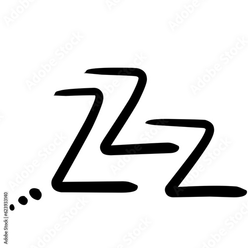 Zzz Zzz Bed Snoring Sleep Icon And Nap Z Sound Vector Symbol 