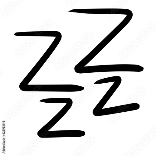 Zzz Zzz Bed Snoring Sleep Icon And Nap Z Sound Vector Symbol 