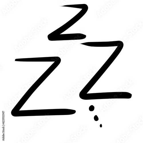 Zzz Zzz Bed Snoring Sleep Icon And Nap Z Sound Vector Symbol 