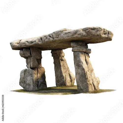 Fotografija Dolmen ancient structure. isolated object, transparent background