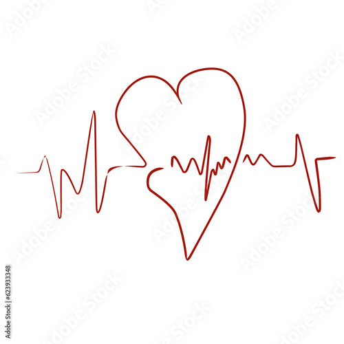 Heart Pulse Line For Banner 