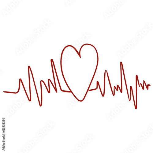 Heart Pulse Line For Banner 