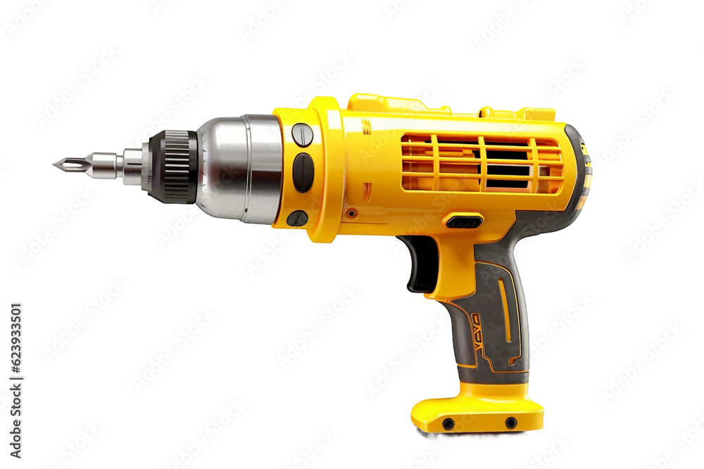 Drill machine. isolated object, transparent background Drill machine. isolated object, transparent background