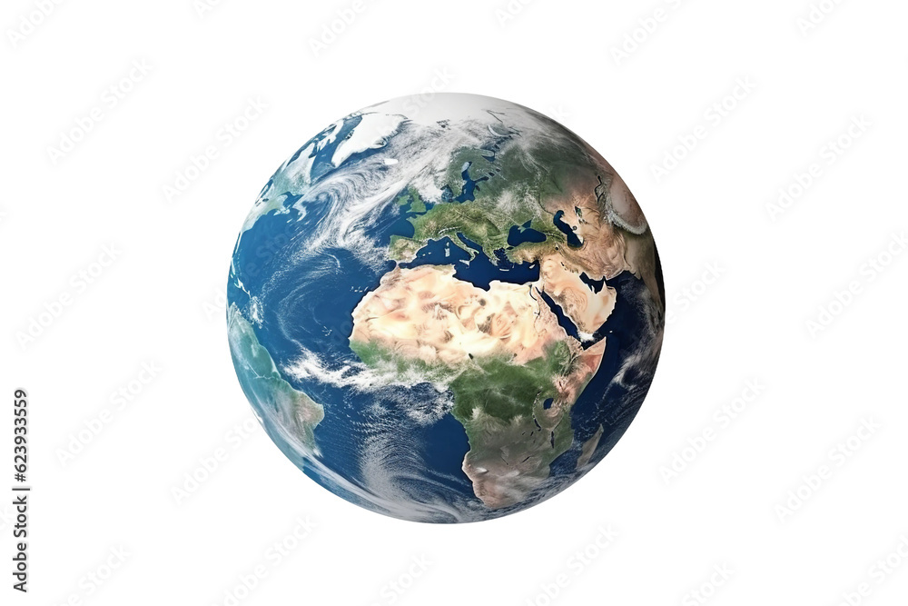 Earth. isolated object, transparent background