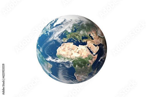Earth. isolated object, transparent background photo