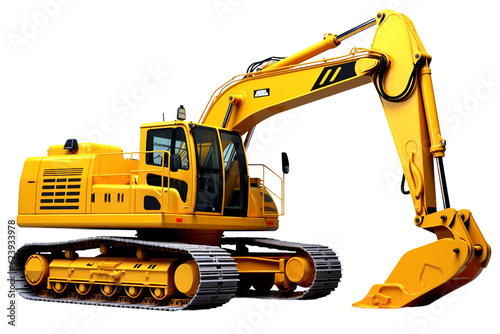 Excavator. isolated object, transparent background