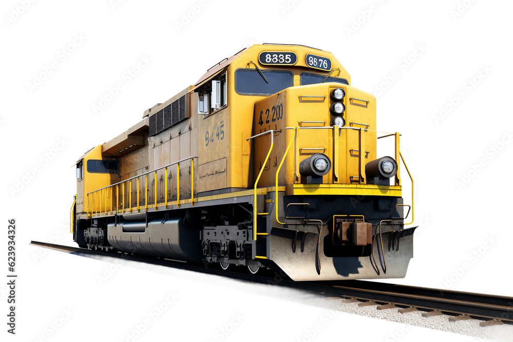 Freight train. isolated object, transparent background Freight train. isolated object, transparent background