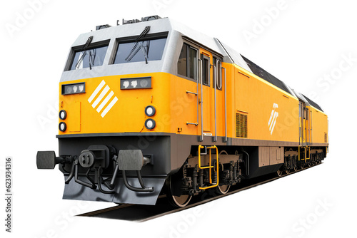 Freight train. isolated object, transparent background