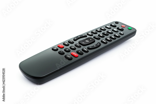 Remote control, a device used for operating electronic equipment wirelessly, isolated on a white backgroundUp