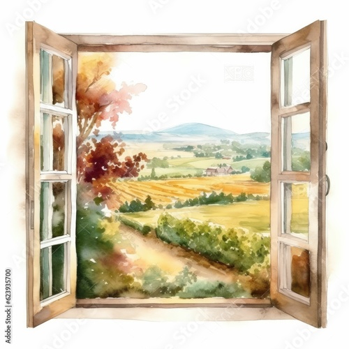 landscape with a window