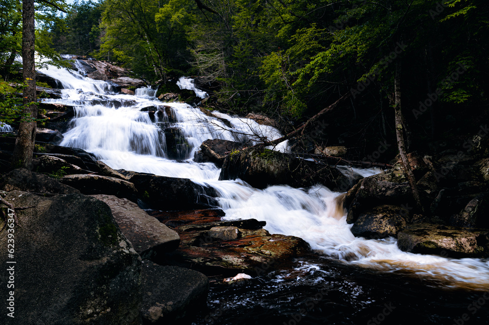 Glendale Falls located in Middlefield, MA, USA Glendale Falls located in Middlefield, MA, USA