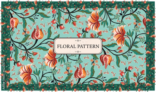 Colorful asian style floral pattern. Background floral tapestry. 
paisley pattern with traditional indian style, perfect design for decoration and textiles