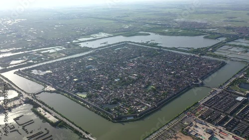 Aerial photo of Guangfu Ancient City in Handan City photo