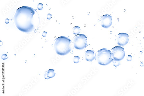 soda Fresh Drink bubbles ,bubble drops of water isolated on a white background drinks advertisement concept - Generative AI