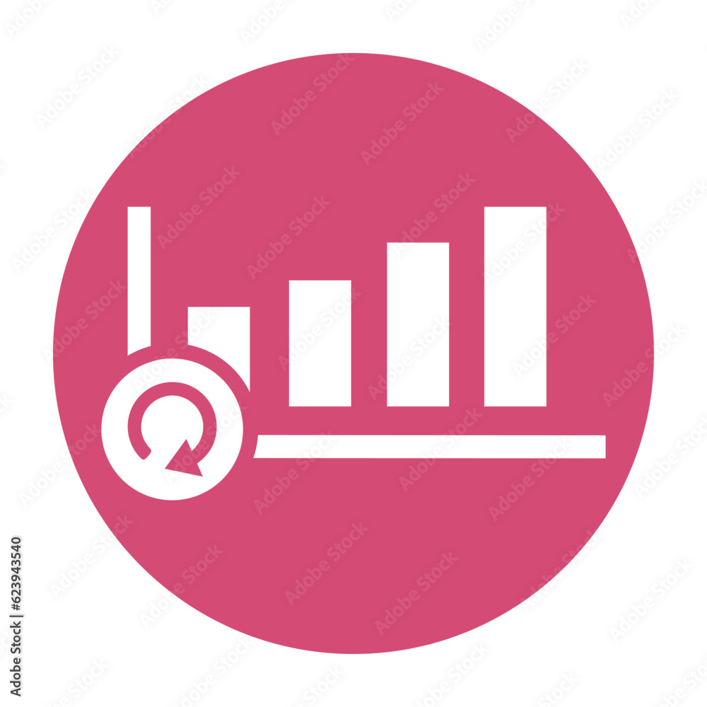 Update graph, analysis update, arrow circle icon Update graph, analysis update, arrow circle icon