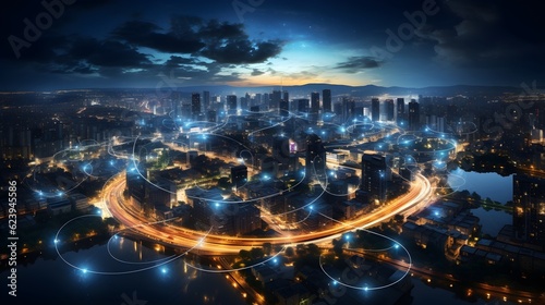 Smart Cityscape: Exploring the Night Skyline of Connected Services