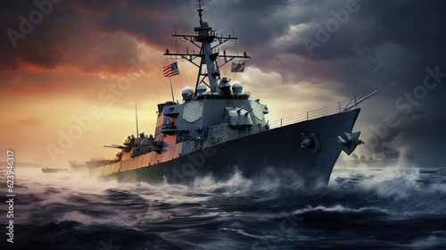 Canvas Print U.S. Military Might Navy