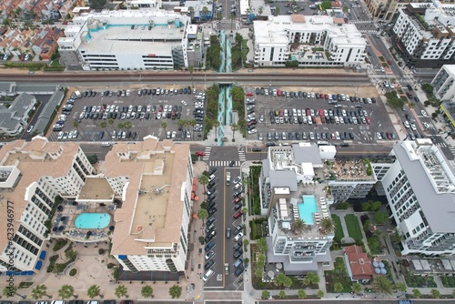 Aerial Footage of Downtown Oceanside