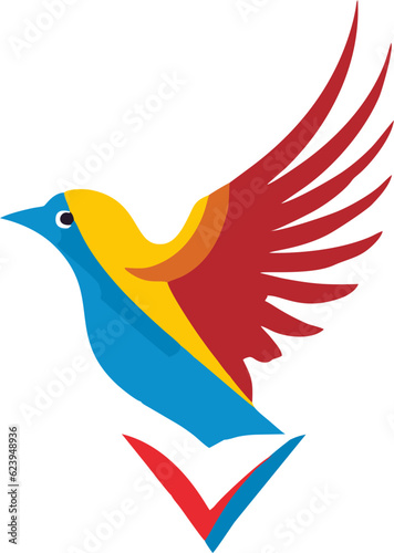 Colorfull Bird Logo Concept Design