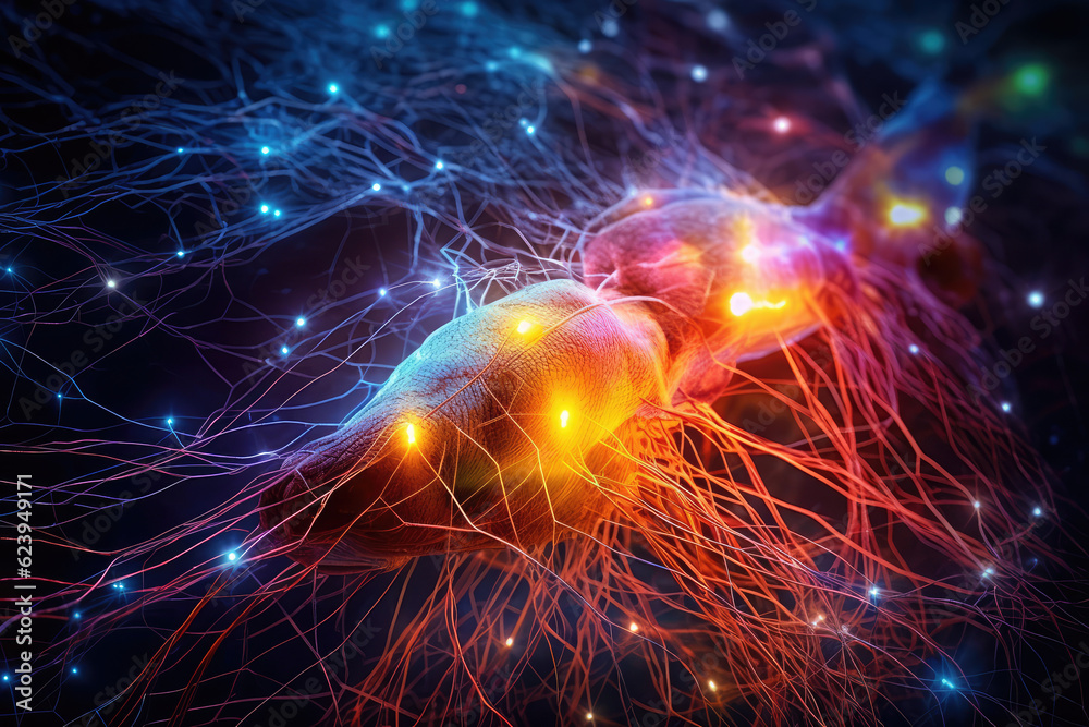 Neuronal learning, nerve system, 3d neurons new connections, strengthening brain's cognitive abilities, Neurons, colorful neuronal system, brain neurons, deep concentration, brain information