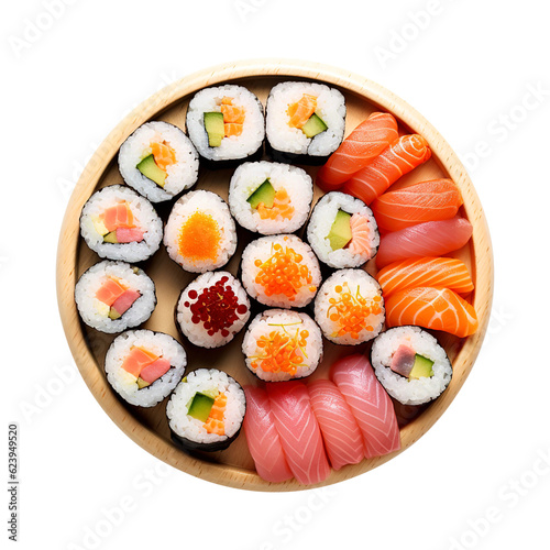 Sushi isolated on transparent background Remove png created with Generative AI, Clipping Path