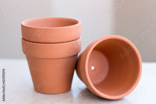 Bild auf Leinwand 植木鉢　テラコッタ　ポット　terracotta