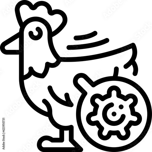 poultry line icon