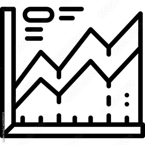 statistic graph line icon