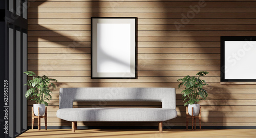 Poster Mockup Frame in living room