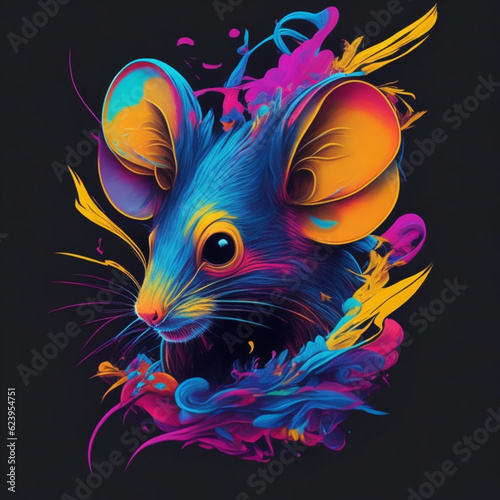 a mouse T-Shirt Art, T-Shirt Design, Shirt Print, Splash art