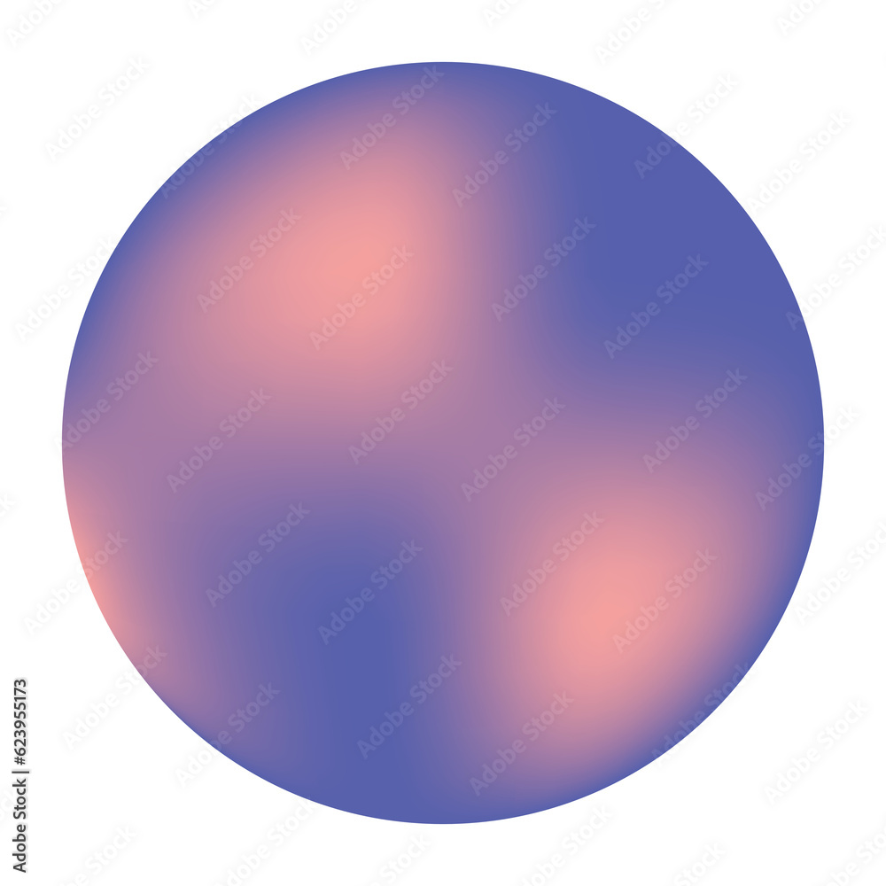 Digital png illustration of pink and blue sphere on transparent background