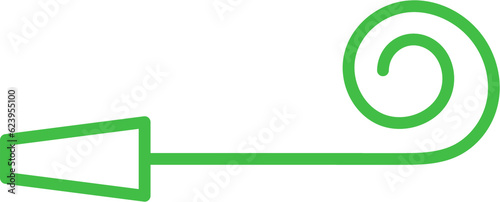 Digital png illustration of green spiral shapes on transparent background