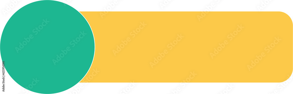Digital png illustration of green circle and orange shape on transparent background