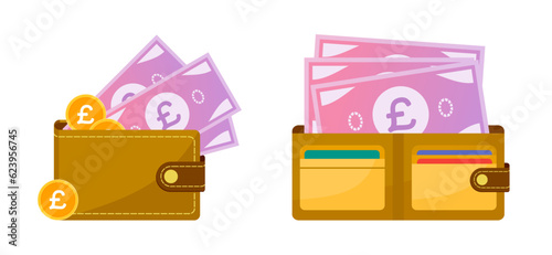 Wallet with UK Pound Money