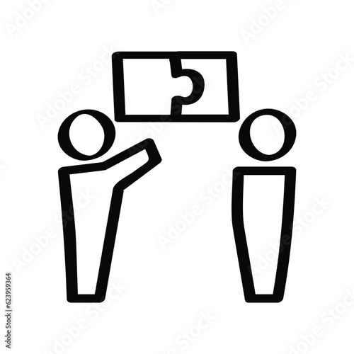 Helper instructor hand-drawn vector icon