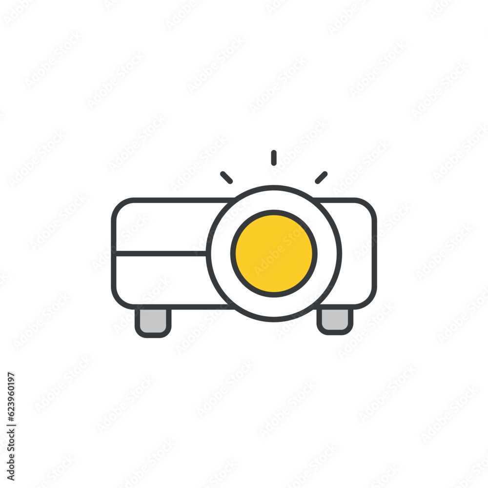 Fototapeta premium Projector icon design with white background stock illustration