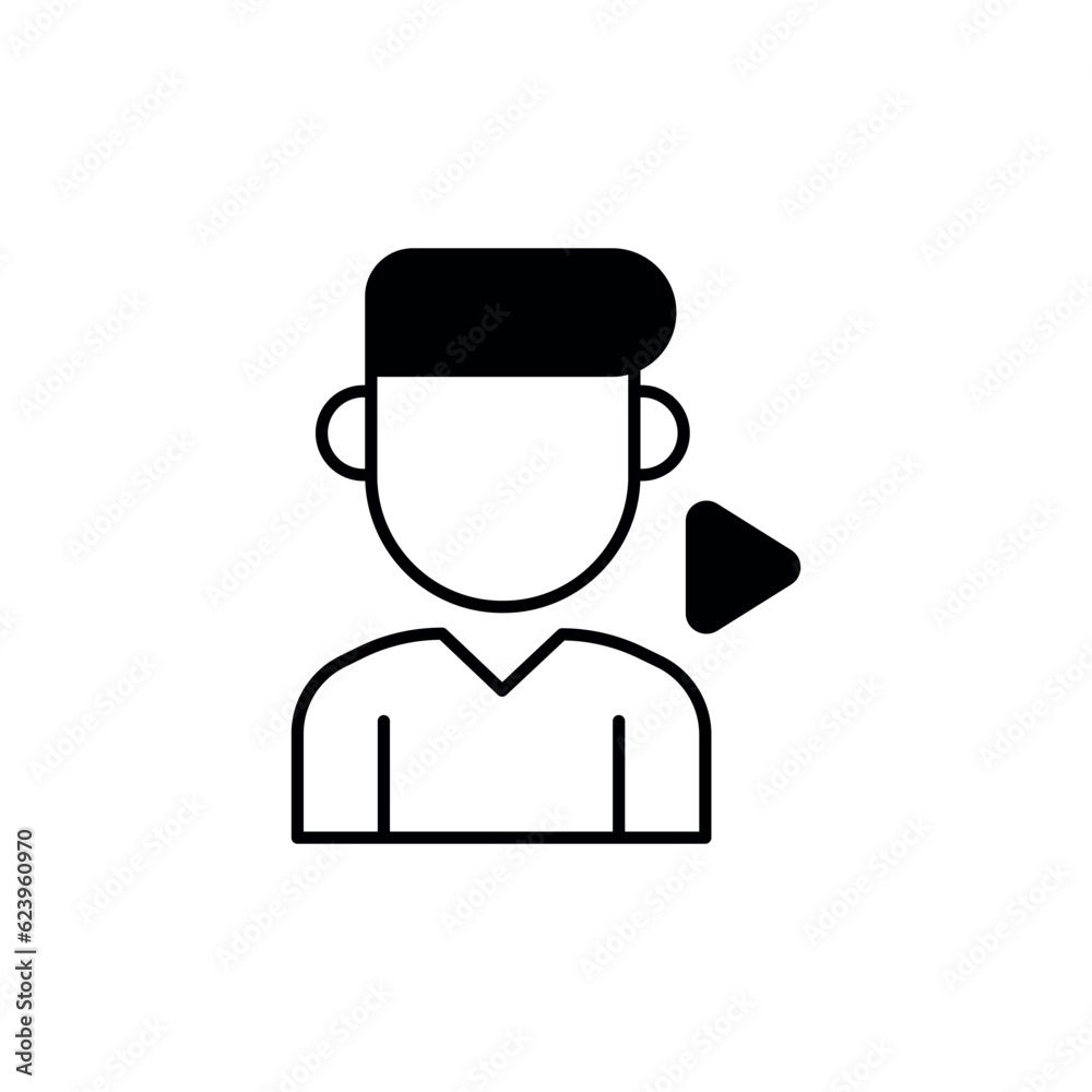 Movie Director icon design with white background stock illustration Movie Director icon design with white background stock illustration