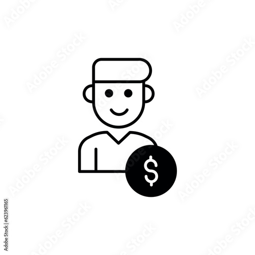 Film Producer icon design with white background stock illustration