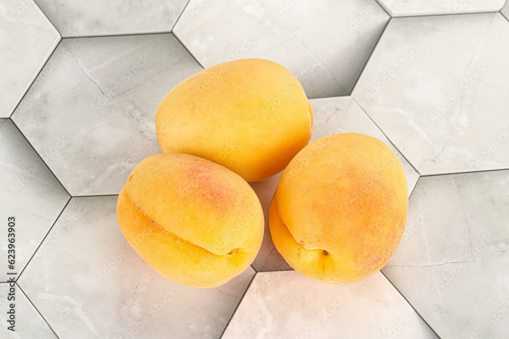Ripe sweet juicy apricot heap