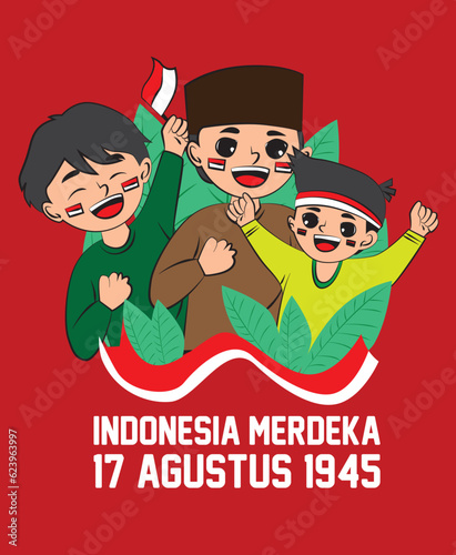 17 agustus template background for indonesia independence day