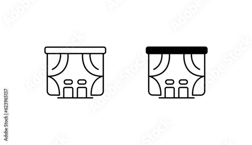 Movie Premier icon design with white background stock illustration