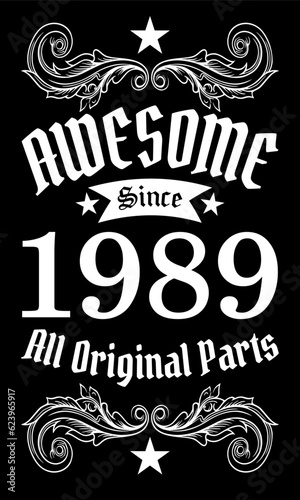 Awesome since 1989, All Original Parts vector art