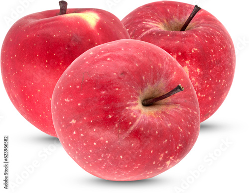 Isolated fresh red apples