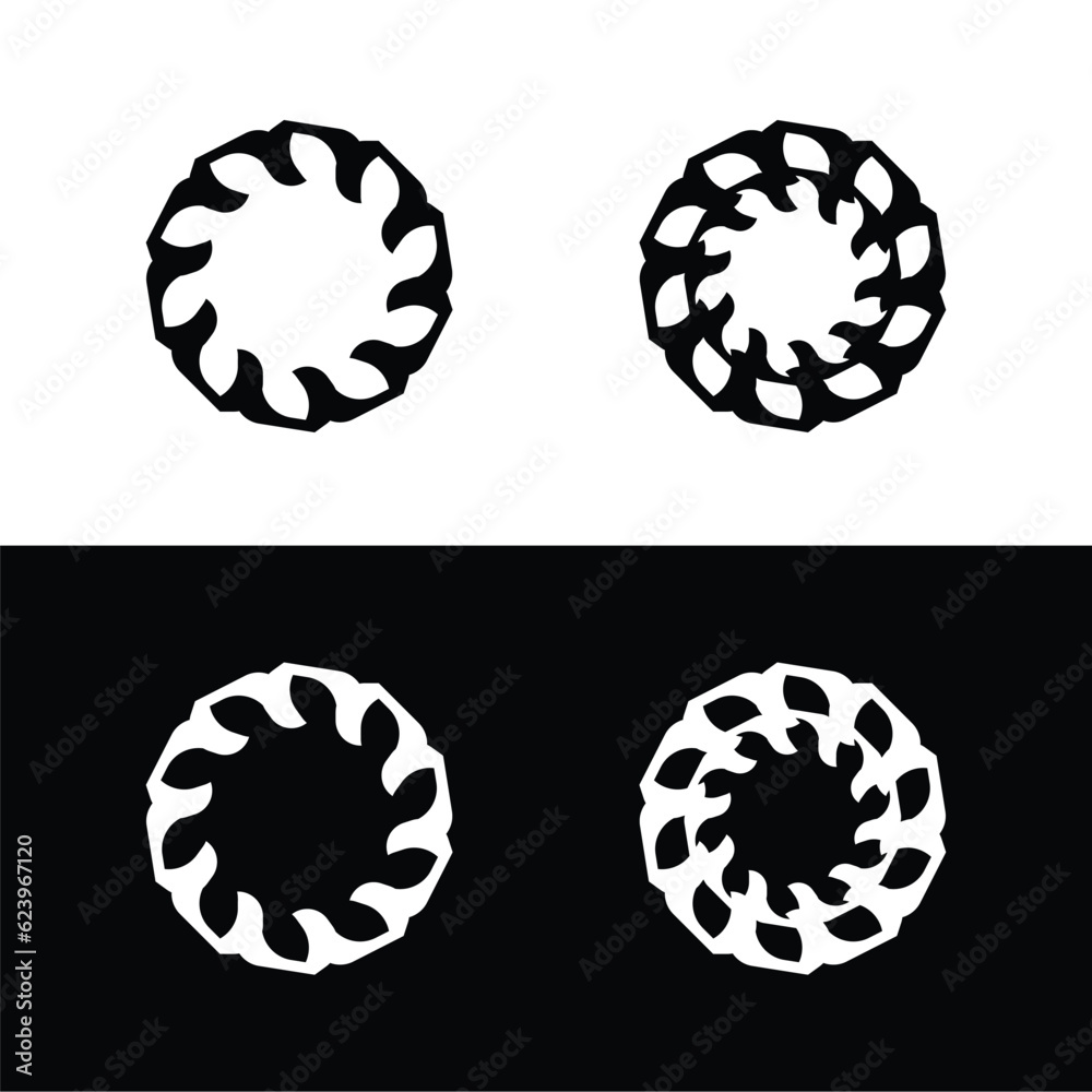 Circle vector logo silhouette design . Circle icon illustration Circle vector logo silhouette design . Circle icon illustration