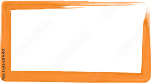 Watercolor inked geometric frame elements