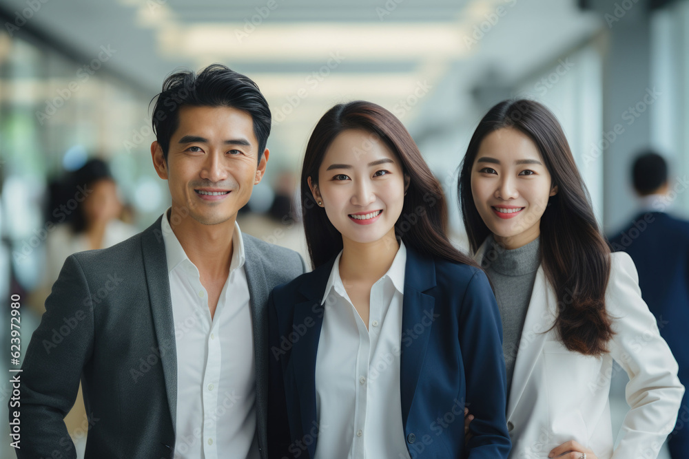 Asian business team smart and smile in the office Asian business team smart and smile in the office