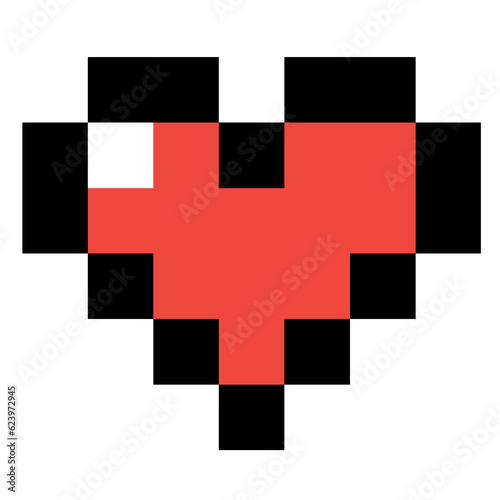 red heart pixel