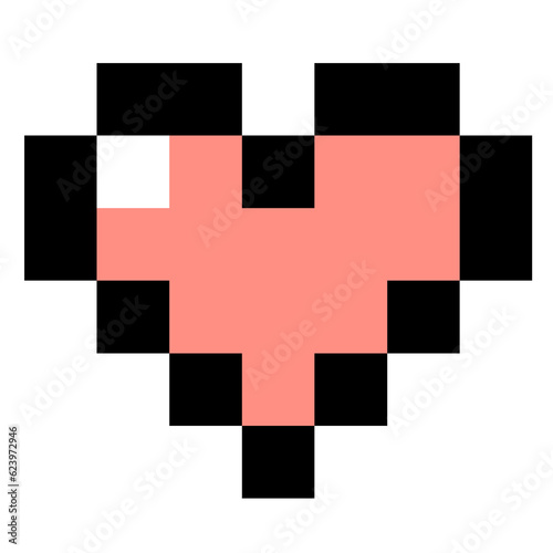 pink heart pixel
