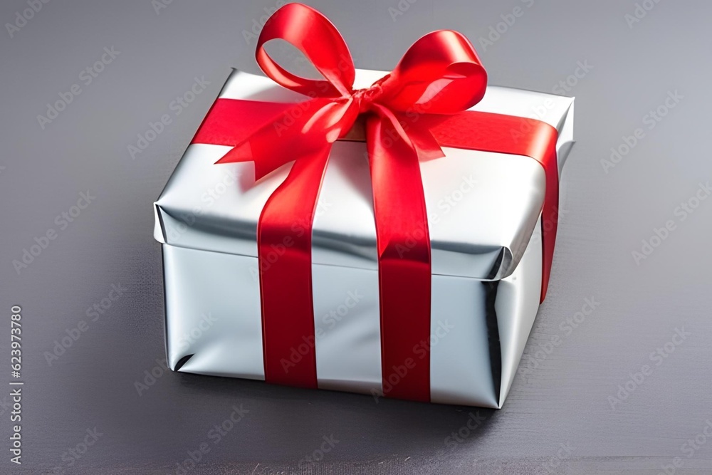 gift box with ribbon red IA gift box with ribbon red IA