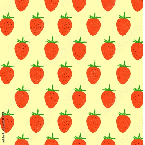seamless pattern with strawberries